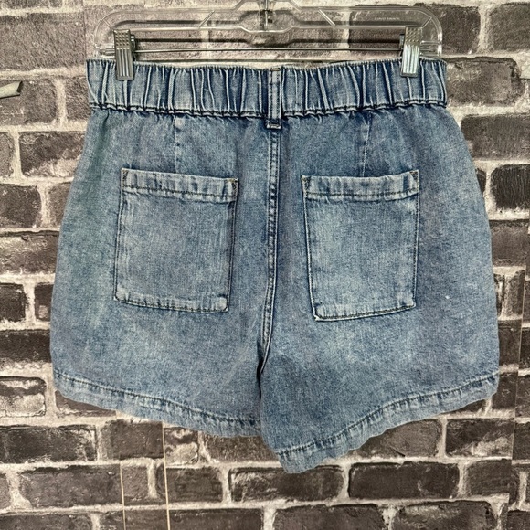Gap 4" Mid Rise Denim Utility Shorts Jean denim - Picture 7 of 9